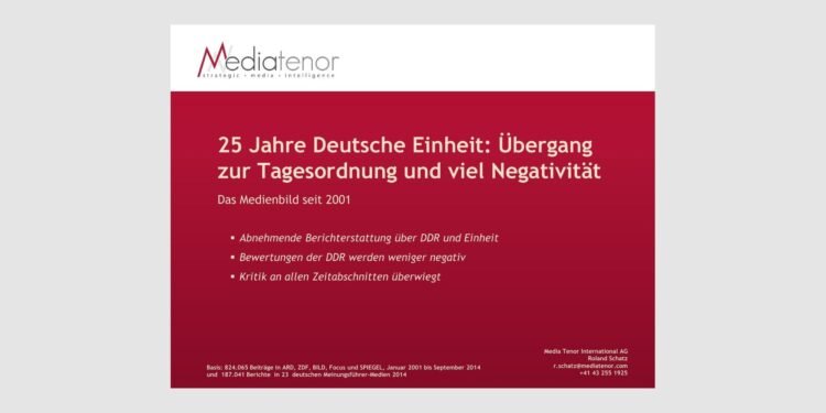 25 Jahre Deutsche Einheit: Übergang zur Tagesordnung und viel Negativität