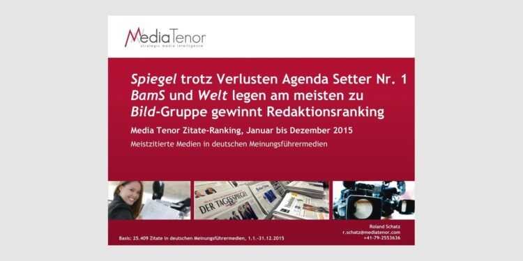 Spiegel trotz Verlusten Agenda Setter-Nr.1 im Zitate-Ranking